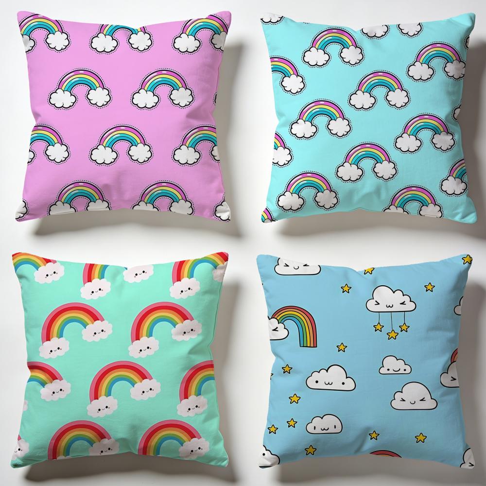 Funda de cojín Arcoíris Vibrante Fundas de almohada suaves para el hogar, dormitorio, sala de estar, sofá