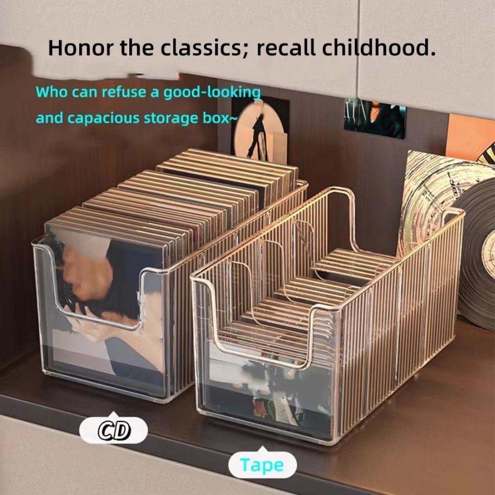 Odnímatelný dělič Krabičky na vystavení vinylových desek Prostorný průhledný držák na DVD Sbírka