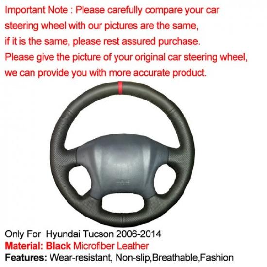 For Hyundai Tucson 2006 - 2012 2013 2014 Hand Sewing Car Steering Wheel Cover