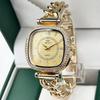 Luxury Rhinestone Women's Square Quartz Bracelet Watch - Fashion Casual Wristwatch