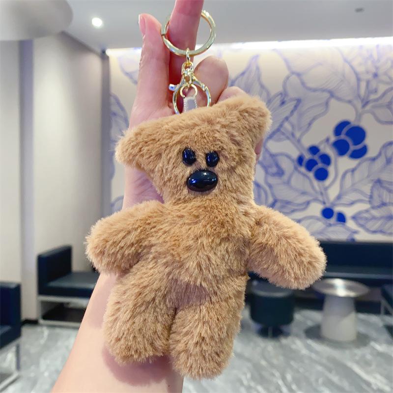 

Милый Кривой Плюшевый Мишка Пищащая Плюшевая Кукла Подвеска для Сумки Брелок для Ключей от Машины Детская Игрушка Кукла-Автомат