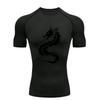 Dragon  Men's Sports T-shirt Training Fitness Compression Short Sleeve Rashguard for Men Athletic Tees Workout T-Shirt