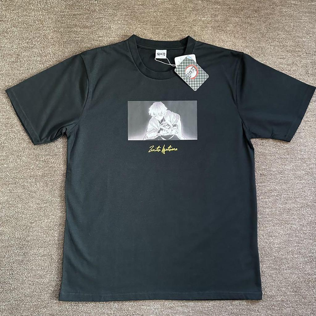 [USED] "Demon Slayer: Kimetsu No Yaiba" Zenitsu Agatsuma Flash T-Shirt, Anime, Black, Stylish