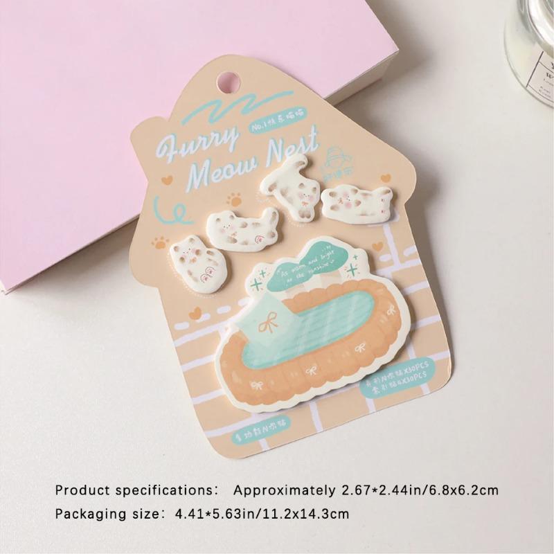 30 Кошачьих Гнезд Инопланетные Стикеры Удобство Мультяшные Креативные Мягкие Милые Гнезда Индекс Сообщение Этикетки Стикеры Школьные Принадлежности