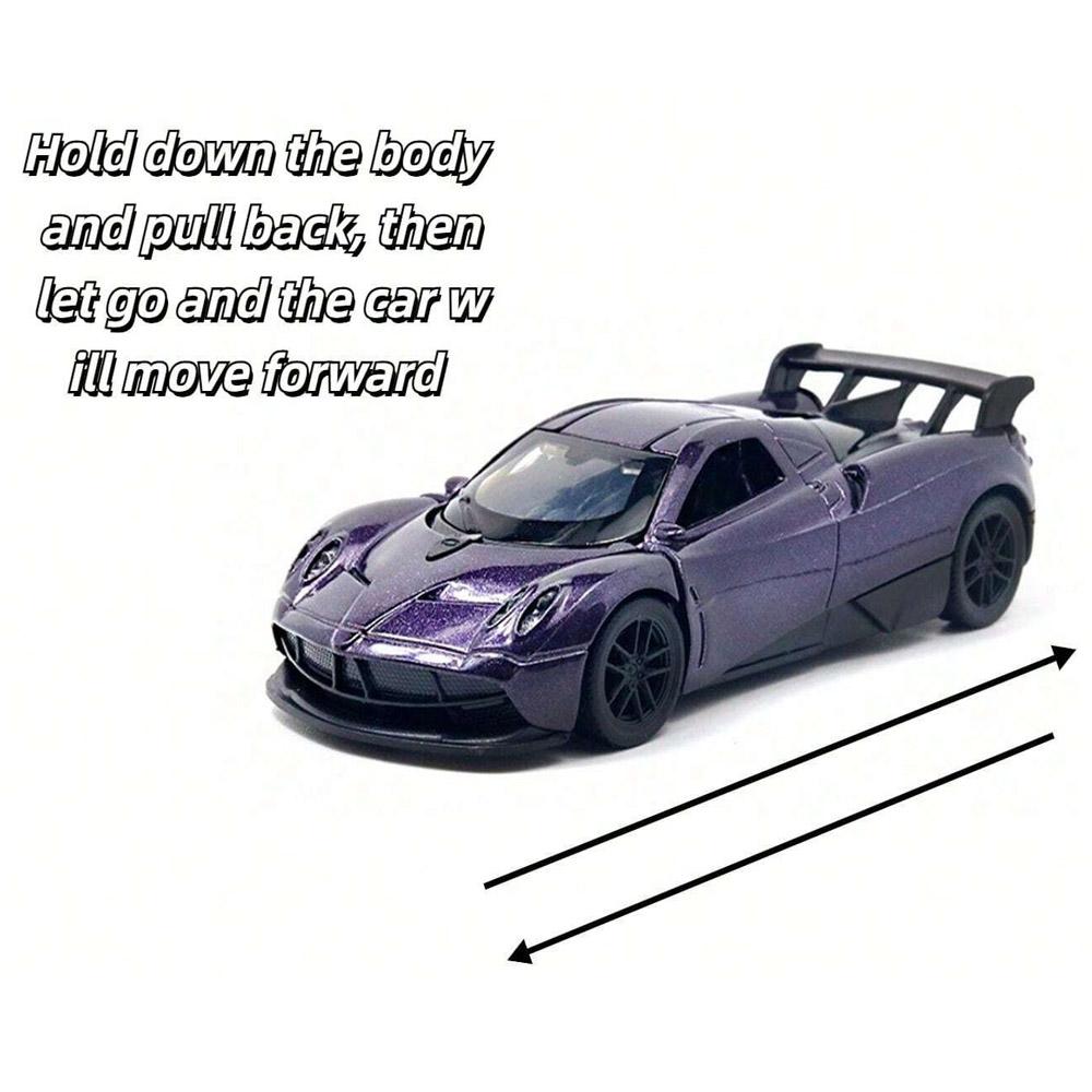 1:36 Scale Alloy Simulation Sports Car Model With Openable Doors And Hood, Youngsters' Toy Collectible Gift