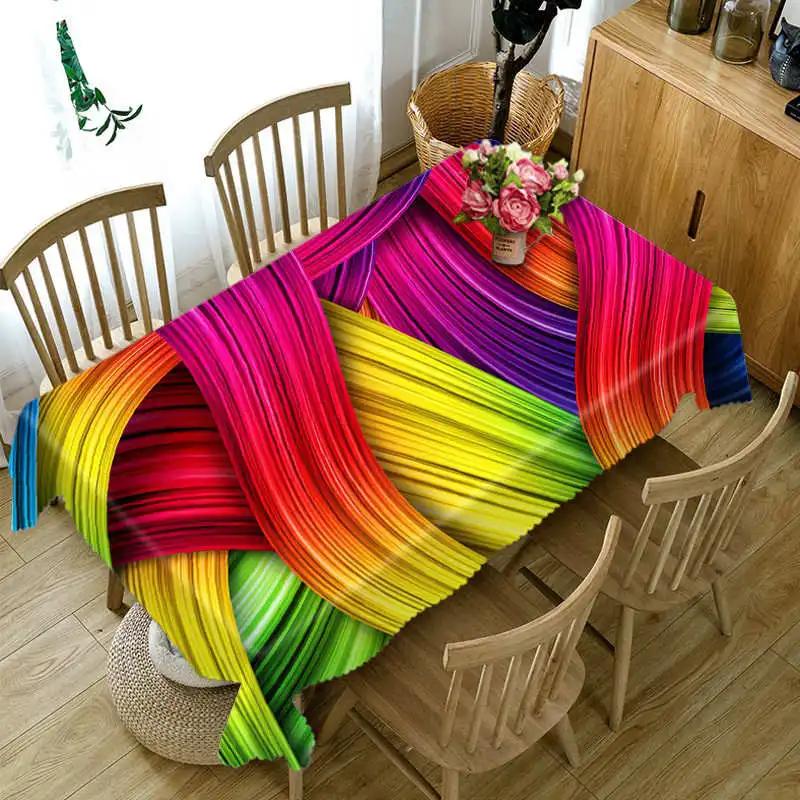 Flower Pattern Tablecloth Room Dining Table Coffee Table Party Wedding Decoration Washable Antifouling Tablecloth Picnic Mat