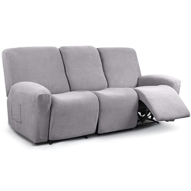 Polar Fleece Recliner Chair Covers Armchair Lazy Boy Recliner Sofa Covers Anti-Slip Home Decoration Recliner Chair Covers 3 Seat