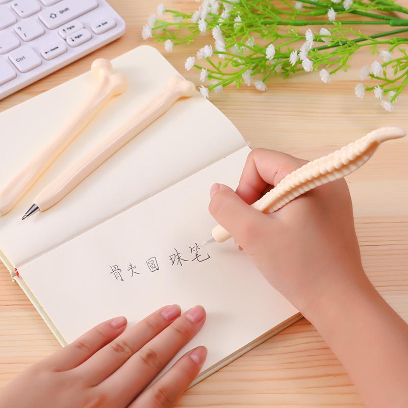 5-Pack Bone-Shaped Ballpoint Pens - Funny Realistic Stationery Gift