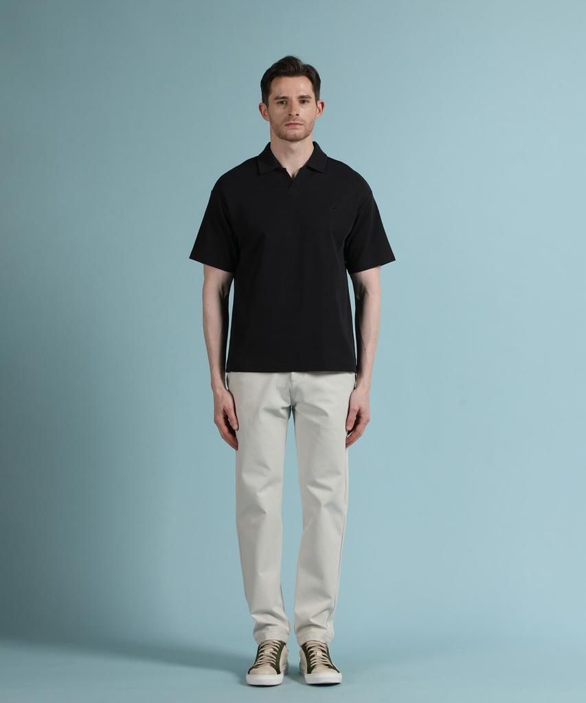 PANICALE Navy Johnny Collar Polo Shirt
