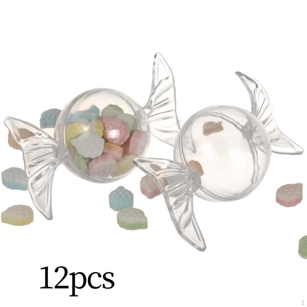 12 Pieces Candy Shaped Jewelry Box, Case Gift, DIY Accessories, Clear Beads Storage