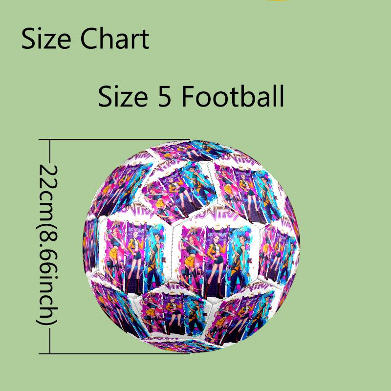 1pc Standard Football Size 5, Soccer Balls, Kpop Pattern Soccer Ball, Machine Stitched, Ball for Training & Outdoor Match