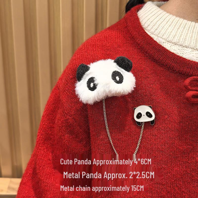 Adorable Red Panda Brooch: Cute Plush Backpack Pin for Students, Couples & Women - Perfect Birthday Gift