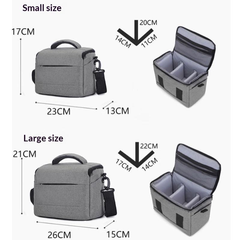 Water Resistant Camera Bag Shockproof Padded Interior Adjustable Shoulder Strap For Outdoor Photography Hiking Travel