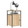 Table de chevet - Maison Exclusive - Chêne sonoma - Bois d'ingénierie durable - Cadre en fer