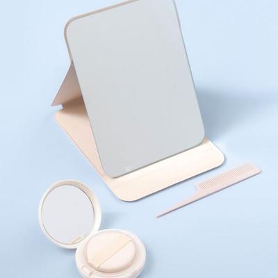 Ivory Cover Stand Square Mirror Large