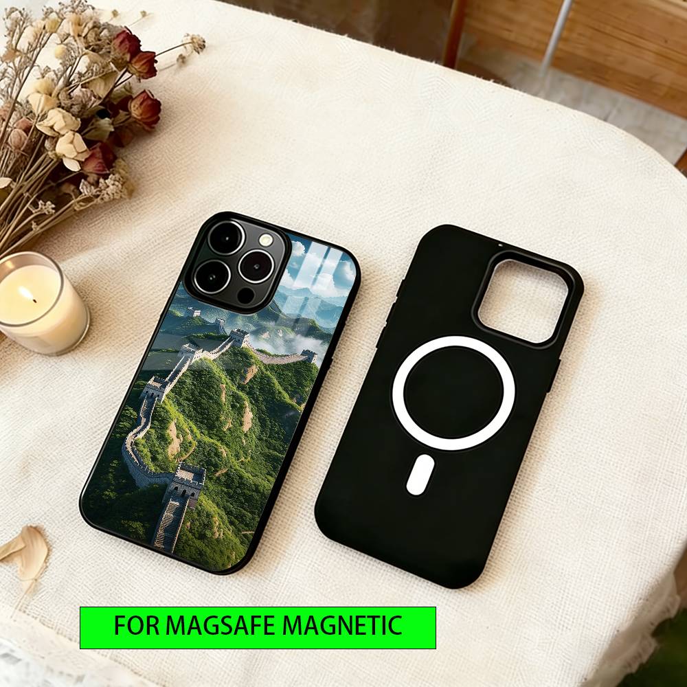 

The Great Wall of China Phone Case For iPhone17,16,15,14,13,12,11 Plus,Pro Magnetic For Magsafe Wireless Charging iPhone16