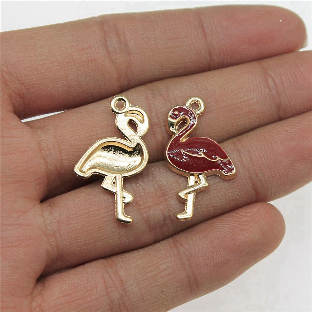 Charms Flamingo Mermaid Enamel Pendants Wedding Jewelry Findings QC054