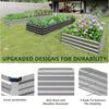 2PCS 9x3x1ft Galvanized Raised Garden Bed Kit Metal Planter Box for Vegetables Flowers Herbs Durable Rust-Resistant Patio Garde