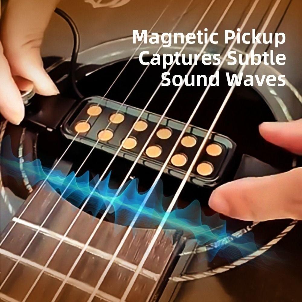 Adjustable Volume Acoustic Guitar Pickup Tone Knobs Soundhole Pickup Guitar Amplifier  Stage Use