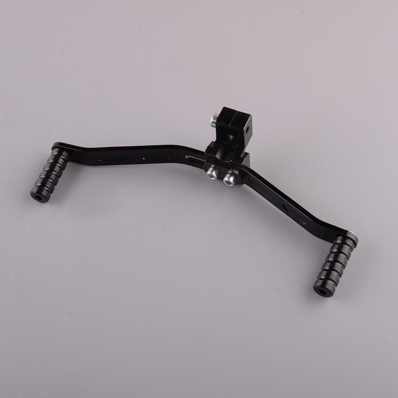Dual 2 Way Motorcycle Gear Shift Shifter Lever Footrest Pedal Universal Black Aluminum Alloy