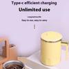 New Portable Electric Magnetic Force Stirring Cup Digital Display Design 1-click Mixing 316 Stainless Steel Small Coffee Cup