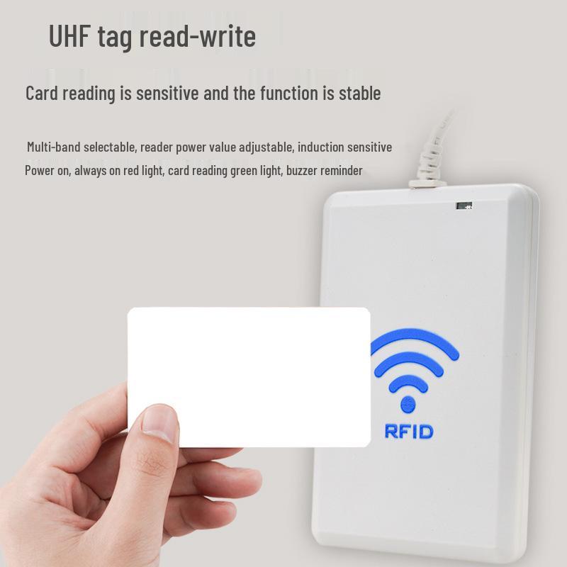 Desktop UHF RFID Card Reader - ISO18000-6C Contactless Swipe Device