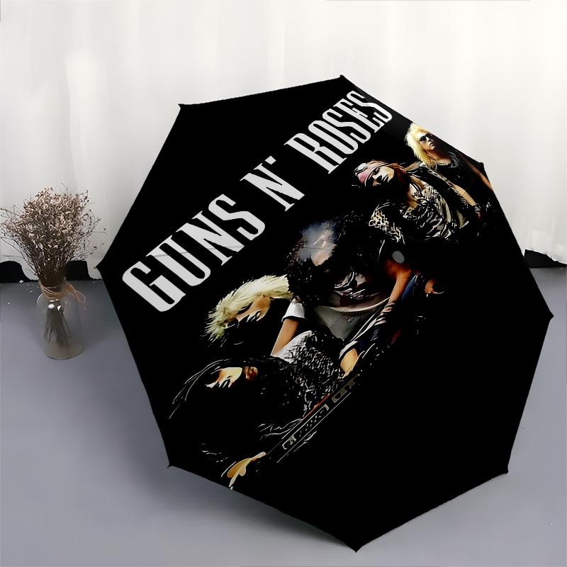 1pc GUNS N' ROSES Automatic Open/Close Umbrella with 8-Rib Windproof Canopy10146