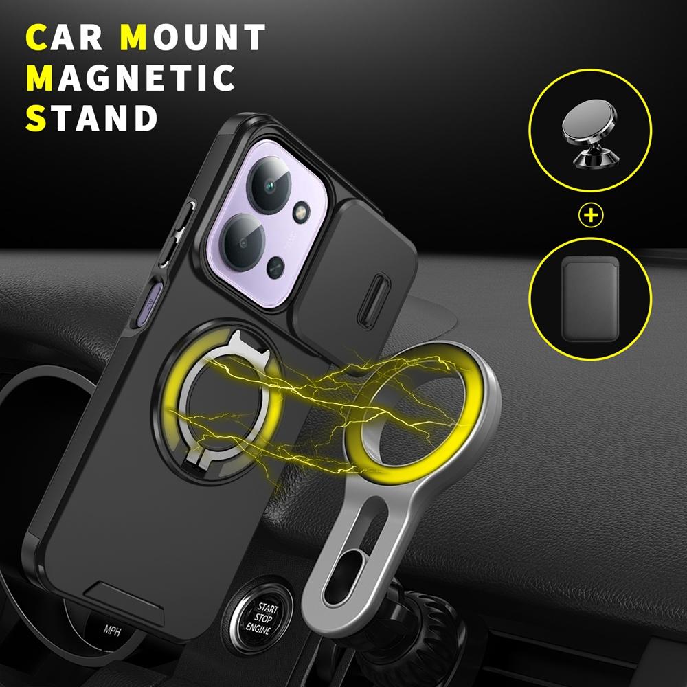 For Xiaomi Redmi 15C 4G 171mm Case Ring Holder Shockproof Armor Case For Redmy 15C 15 C Redmi15C 4G Lens Protect Cover
