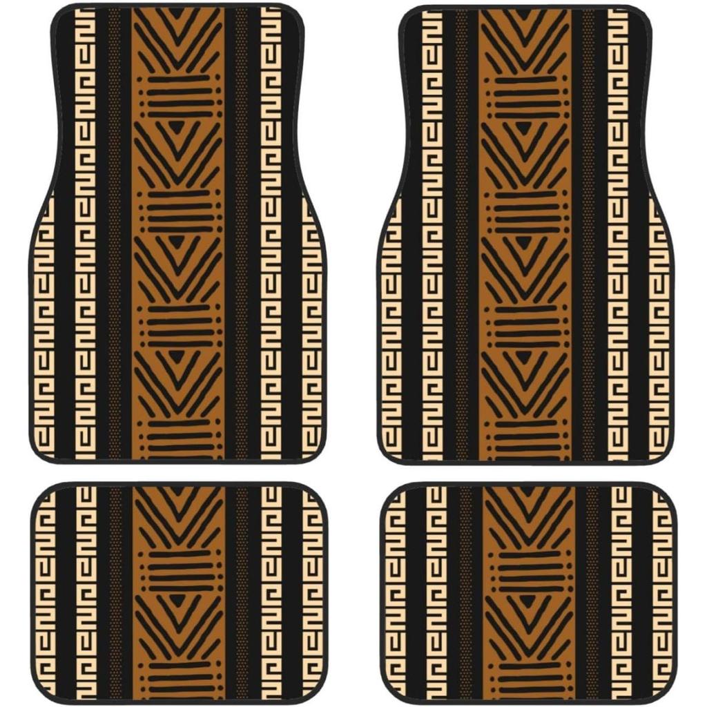 Car Floor Mats Set Of 4, Oriental Turkish Persian Carpet Front And Back Rug Mats Decorative Universal For Cars SUV Trucks Vans