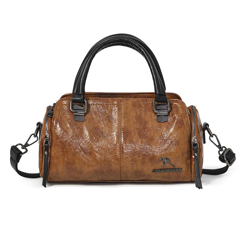 Handbag - Women's Bag - Large Capacity - Boston Pillow Bag - Retro Casual Crossbody Bag