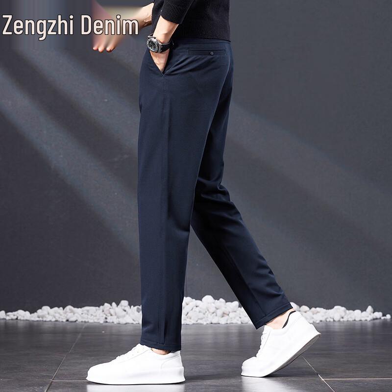 Zengzhi Men's 2025 Fall Loose Straight Business Casual Trousers