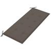 vidaXL Stackable Garden Bench with Cushion 128.5 Cm Solid Teak Wood