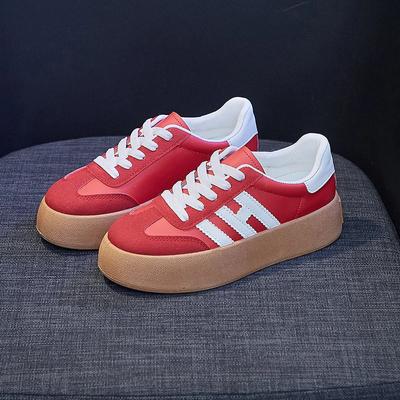 Kadın Platform Ayakkabılar Lüks Suni Deri Günlük Tenis Ayakkabısı Kadınlar İçin Rahat Tasarımcı Marka Vulkanize Ayakkabılar