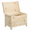 85L Solid Raw Pine Storage Chest 70 X 40 X 48 Cm