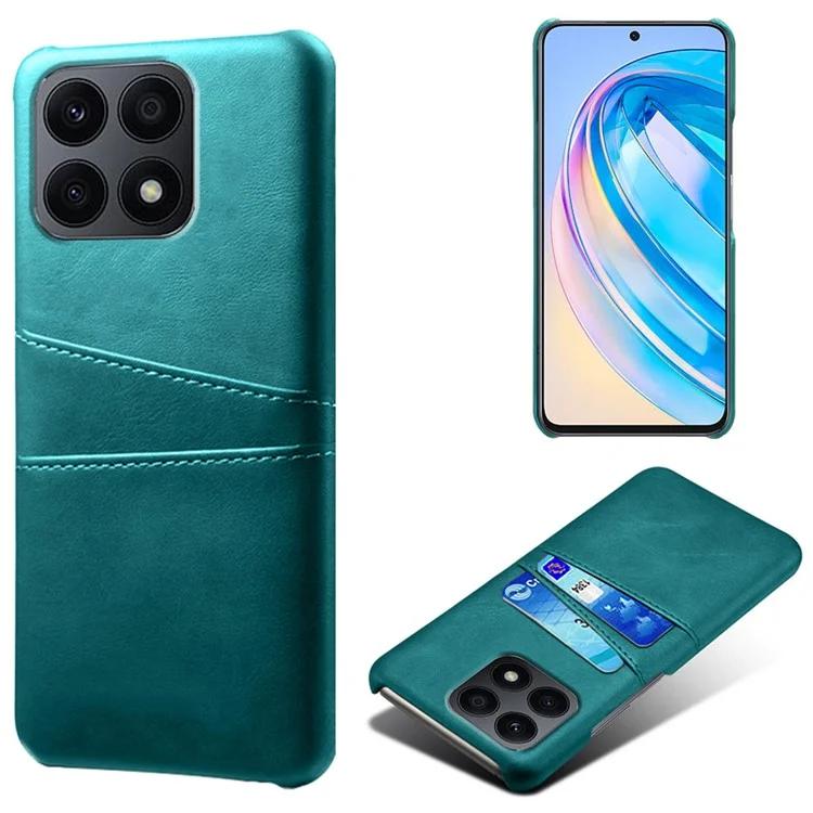 For Honor X8a 4G Dual Card Slots Phone Case Anti-scratch Leather PC Phone Cover