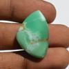 Natural Chrysoprase Gemstone Cabochon - Loose Semi Precious Stone 21 Carats Triangle Shape 28x19 mm, Jewelry Craft Supply