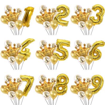 1 rinkinys 32 colių skaitmeninių folinių balionų skaičių oro balionas karūnos kamuolys laimingas gimtadienio vakarėlio dekoracijos vaikiškas žaislinis kamuolys ans decoracao coroa