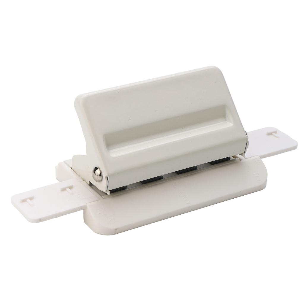 KW triO Handheld DIY Mushroom 4 Holes Punch Puncher Paper Cutter with Ruler 3 Sheets Punch Capacity for Office Home