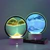 Lampe de Table Sable Mouvant Peinture Art du Sable Paysage en Verre