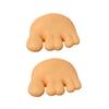 2Pcs Bathroom Toothbrush Holders Hand Feet Shape Simple Installation Multipurpose