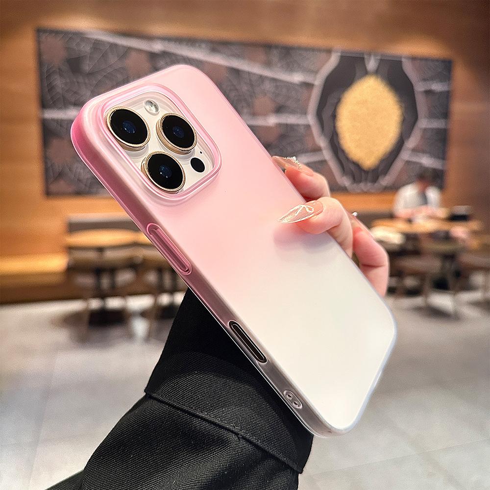 Transparent Gradient Matte Phone Case For For Iphone 16 15 14 13 12 Pro Max Plus Ultrathin Shockproof Bumper Cases Cover