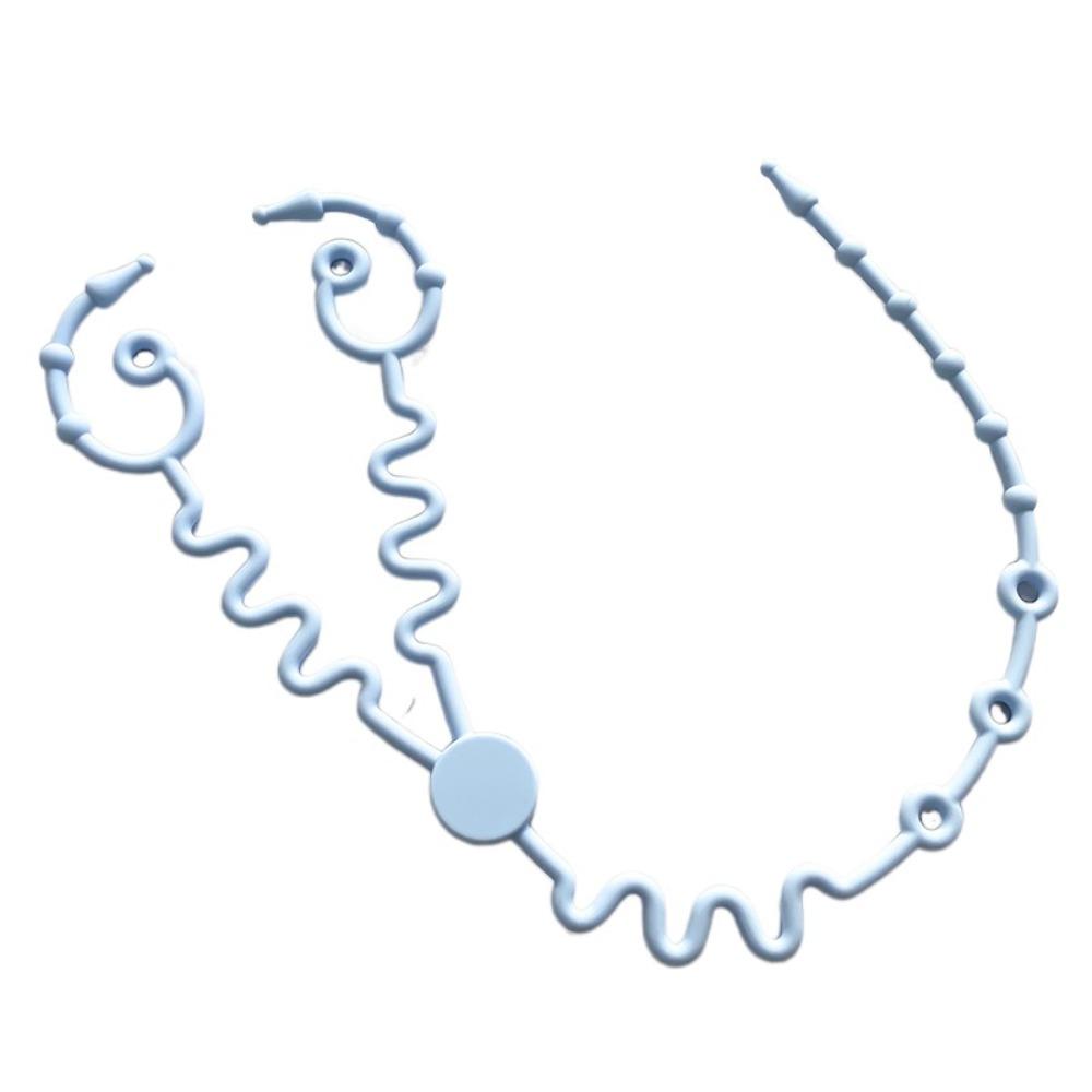 

Portable Silicon Nipple Anti-drop Chain Adjustable Baby Pacifier Chain Non-slip синій