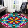 1pc Floral Mandala Pattern Chair Carpet for Office, Soft Comfortable Mat For Office, Living Room, Bedroom, Machine Washable Carpet yy251112165