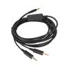 Replacement Headphone Cable 3.5mm Volume Control Sound Cable Compatible for MMX300 MMX300 2nd Gen