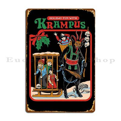 Spaß mit Krampus Metallschild Poster Kino Custom Custom Wandbild Blechschild Poster
