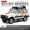 Nové 1:24 Toyoty Land Cruiser SUV Slitina odlévaný model Zvuk a světlo stahovací hračka Dekorativní trendy ozdoby pro přítele jako dárek