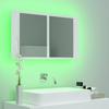VidaXL Bathroom Cabinet with LED Mirror White 80x12x45 Cm Acrylic 804964