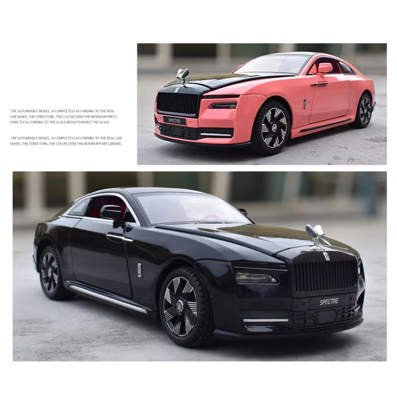 1:24 Modelli di Veicoli Giocattolo in Lega Lucida Rolls-Royce, Migliore Collezione per Appassionati di Veicoli, Regali di Natale/Compleanno