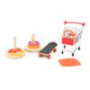 4pcs Parakeets Training Toys with Skateboard Trolley Basketball Hoop Toy Shopping Cart for Pet Birds