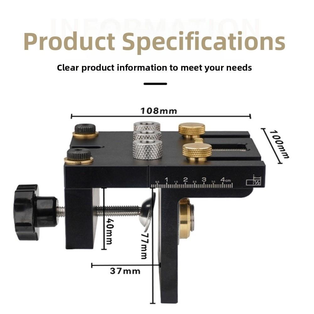 3-in-1 Design Doweling Jig Kit High Precision Woodworking Drilling Locator Furniture Repair